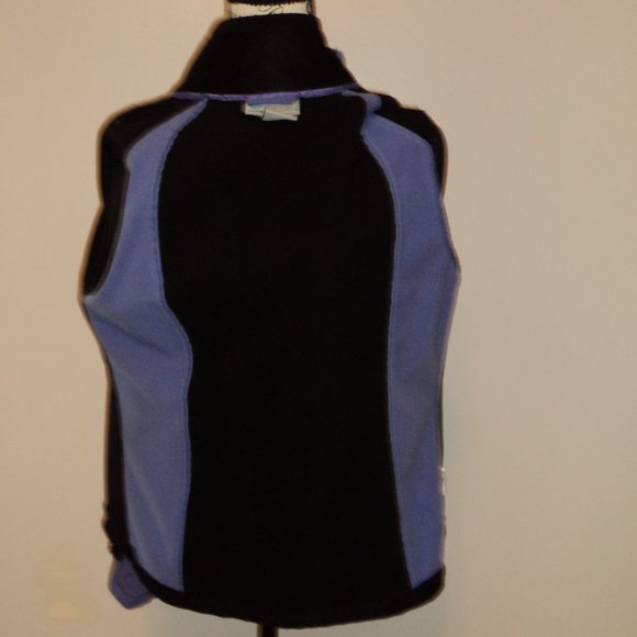 Free Country Women's Jacket Coat Fleece Lined Purple Black Zipper Collar Pockets - Picture 7 of 9